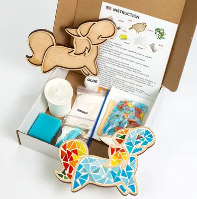 Produktbild von NKlaus DIY Mosaik Bastelset Pony 10tlg. Spielzeug Kinder & Erwachsene Craft Kit Puzzle Mosaikkunst 15248