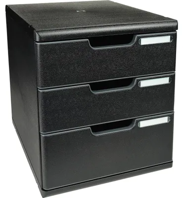 Immagine prodotto di Cassettiera Exacompta MODULO A4 3 cassetti chiusi nero