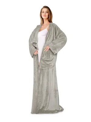 Zdjęcie produktu dla Koc Bluza Oversize Ciepła Gruba Kocobluza Z Kapturem Szara Bingie