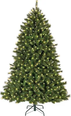 Produktbild von Malmö Fichte künstlicher Weihnachtsbaum beleuchtet Ø. 119-H180 cm grün/warmweiß/klassisch warm - Everlands