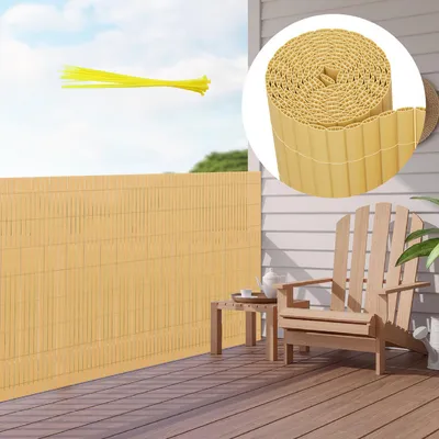 Obrázek produktu pro Izrielar PVC zástěna na balkón a plot - zástěna na plot odolná proti povětrnostním vlivům, větrná clona, bambusový střih na míru 90x800cm