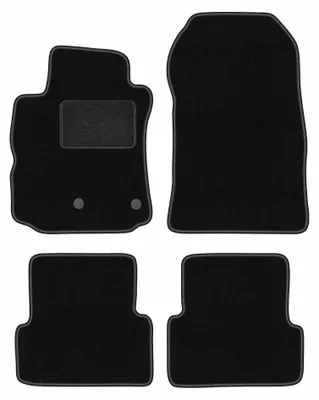 Zdjęcie produktu dla Dywaniki samochodowe welurowe LUX do: Renault Modus (2004-2012, minivan) czarne, z mocowaniami