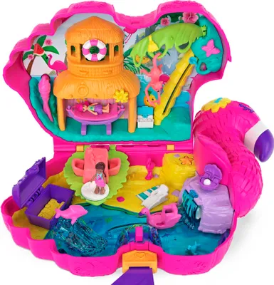 Produktbild von Polly Pocket Flamingo-Party Spielset, inkl. 2 Figuren & Zubehör