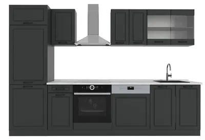 Produktbild von Küchenzeile Vicco R-Line Anthrazit Landhaus/Anthrazit 300 cm , AP Marmor, Model 54125