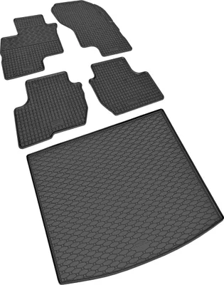 Produktbild von Passgenaue Gummifußmatten und Laderaumwanne von Z4L passend für Mitsubishi Outlander / PHEV ab 2012 | 5Sitze