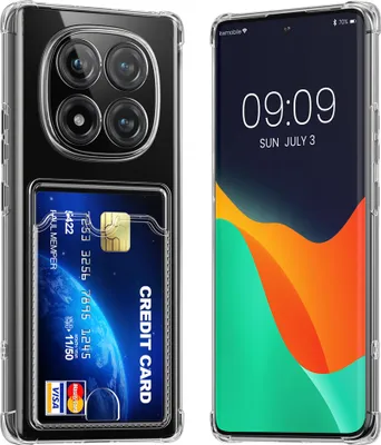 Produktbild von kwmobile Hülle mit Kartenfach kompatibel mit Xiaomi Redmi Note 14 Pro 5G / Redmi Note 14 Pro Plus 5G / Poco X7 - Handyhülle Redmi Note 14 Pro 5G /