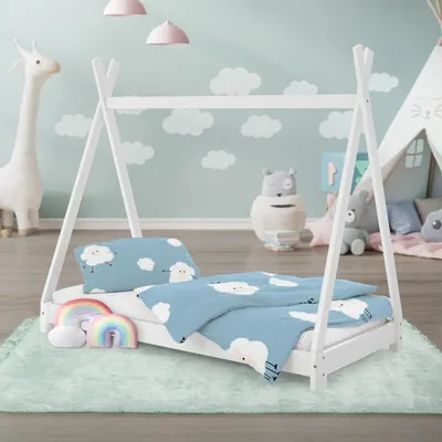 Immagine prodotto di Letto per bambini, in legno massello, dimensioni 70x140 cm, ideale come lettino gioco per la cameretta