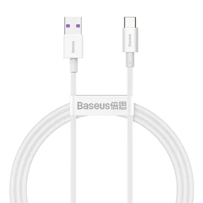 Immagine prodotto di Baseus Cavo superiore USB - USB Tipo C 6A 66W 1m bianco (CATYS-02)
