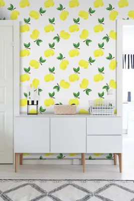 Produktbild von Coloray Fototapete 152x104 cm Latextapete Magicstick - Zitronenfruchtblumen