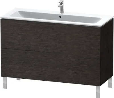 Produktbild von Waschtischunterbau L-CUBE 1220x481x704mm eiche dunkel gebürstet eiche dunkel gebürstet