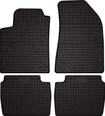 Produktbild von Gummifußmatten passend für Fiat Croma II (Combo, Bj. 2005-2011) –  schwarz, passgenau, mit Befestigungen set 4 Stk. - Gummi-Automatten