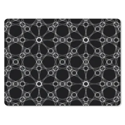Produktbild von MuchoWow® Mauspad Mousepad Schwarz und weiß - Muster - Abstrakt 40x30 cm - Mousepads - Maus Mat - Pad - Mausunterlage - Anti Rutsch