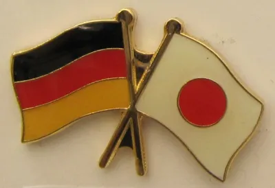 Produktbild von Japan / Deutschland Freundschafts Pin Anstecker Flagge Fahne Nationalflagge