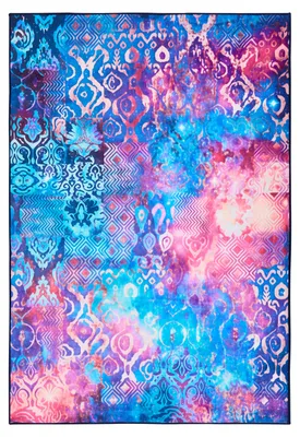 Obrázok produktu pre BELIANI Viacfarebný polyesterový koberec 140 x 200 cm, orientálny vzor v štýle boho, s nízkym vlasom