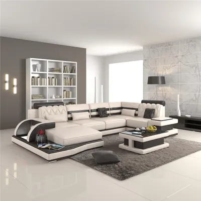 Produktbild von Ecksofa Ledersofa Big xxl U Form Wohnlandschaft Sofa Couch Garnitur Ledersofas