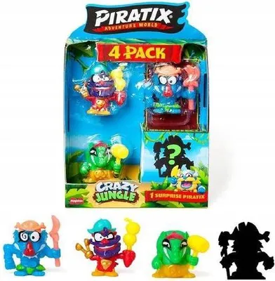 Produktbild von Piratix Crazy Jungle Mini-Set mit 4 Figuren, 1 Stück (gemischt)