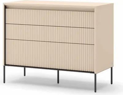 Produktbild von YOURHOUSE24 Kommode 3s TREND Schlafzimmer TS-05 mit Beleuchtung – sandbeige
