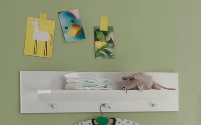 Produktbild von trendteam Babyzimmer Wandboard Olivia/Julie Weiß Melamin 75 x 20 x 15 cm