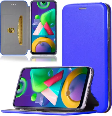 Produktbild von Handy Schutz Hülle für Samsung Galaxy M21 / M30s Handytasche mit Magnetdeckel Kartenfach und Standfunktion Klapphülle Blau