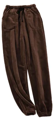 Image de Pantalon de pyjama en polaire pour femmes, avec poches