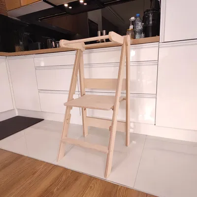 Produktbild von Kitchen Helper Lernturm für Kinder 100% Birkenholz Montessori 2 Schritt  Gebrauchsfertig - montiert