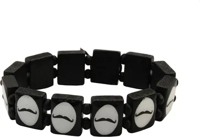 Produktbild von Holzarmband - Moustache - schwarz