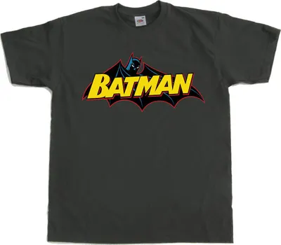 Produktbild von Batman Retro Logo T-Shirt - Large - Dark-Grey