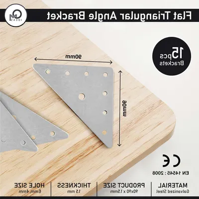 Productafbeelding van Driehoekige Verbindingsplaten 90 x 90 mm - 15 Stuks