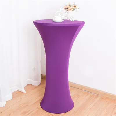Zdjęcie produktu dla Obrusy na stoliki barowe, elastyczny obrus na stół, fioletowy, 80 cm