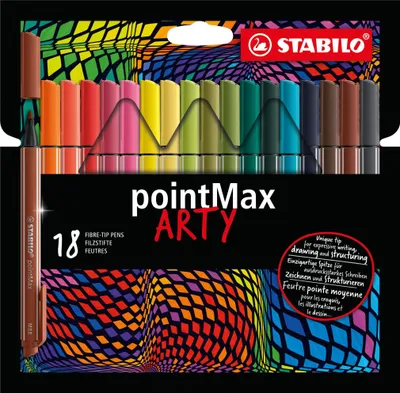 Image de STABILO 488/18-1-20 STABILO pointe de crayon en fibreMax ARTY, étui en carton de 18 pièces