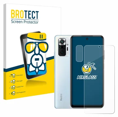 A product shot of a screen protector packaging and a smartphone.
