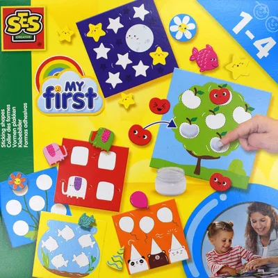 Produktbild von SES Creative My First 14428 Klebebilder für Kinder - Frühkindliches Lernen und Motorikspielzeug mit Aufklebern, 1 Jahr(e), Mehrfarbig