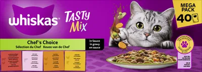 Produktbild von Whiskas Tasty Mix Katzennassfutter Adult 40 x 85 g Fisch in Sauce