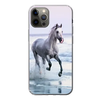 Produktbild von MuchoWow® Handyhülle Schutzhülle Hülle für iPhone 13 Pro Pferde - Luft - Meer Silikon Softcase Handy Hülle - Handy-Tasche