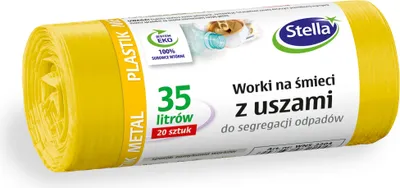 Obrázok produktu pre Vrecia na odpad Stella, na separáciu kovov a plastov, s ušami 35 l