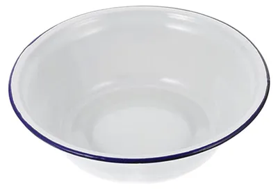 Immagine prodotto di Ciotola smaltata da 18 cm, rotonda, con coperchio, ideale per la cucina e il campeggio