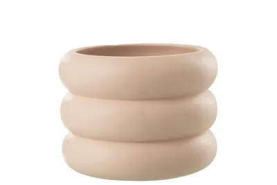 Produktbild von J-Line Übertopf Ring Zement Beige/Rosa Large