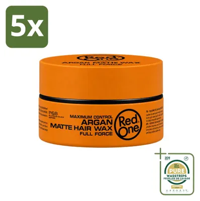 Obrázek produktu pro 5 kusů vosku na vlasy Red One Argan Matte – matný styling – 150 ml – balení