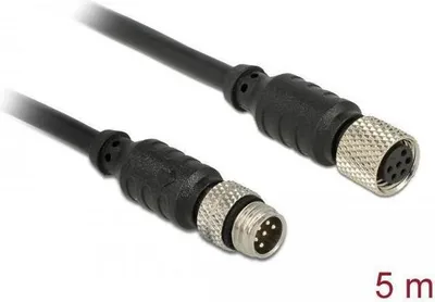 Produktbild von Navilock 62974, Schwarz, 5 m, M8, M8, Männlich, Weiblich