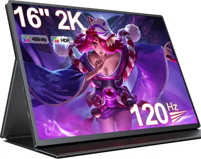 Obrázok produktu pre Prenosný herný monitor, 16" displej 2K, obnovovacia frekvencia 144 Hz, 2K 144 Hz, konektor Eu