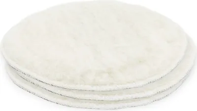Produktbild von Bituxx 3x 180mm Polier Wollpads mit Klett Weiss MS-16089