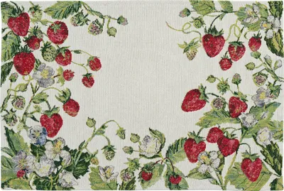 Produktbild von Sander Gobelin Tischset / Placemat - Strawberry / Erdbeer , 32 x 48 cm