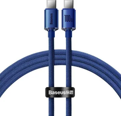 Produktbild von Baseus Crystal Shine Series Kabel USB-Kabel fr schnelles Aufladen und Datenbertragung USB Typ C - USB Typ C 100W 2m blau (CAJY000703)