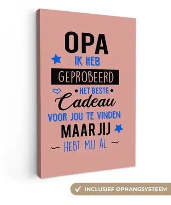 Obrázok produktu pre OneMillionCanvasses® - Maľba na plátne - Obraz na plátne Nástenná maľba na plátne - Citáty - Dedko, už ma máš - Príslovia - Dedko - 60x90cm -