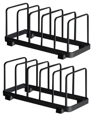 Productafbeelding van Rekhouder, houder voor keukenkasten, droogrek voor bakplaten en snijplanken (zwart, 2-delig)