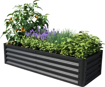 Produktbild von PRIMEYARD Hochbeet LUCA anthrazit Stahlkonstruktion 150x60x35 cm