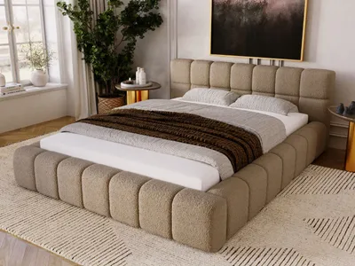 Produktbild von GrainGold Polsterbett Alicante 180x200 cm - Bett 180x200, Polsterbett mit Bettkasten und Lattenrost - Braun (Anthology 04)