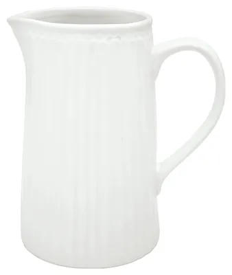 Image de Greengate Pichet ALICE Blanc Pichet 1 litre Everyday Vaisselle Carafe Pichet à jus WHITE