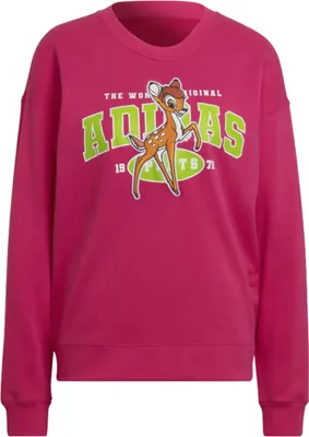 Image de Adidas Femmes Disney Bambi rose Sweat-shirt en coton XXS