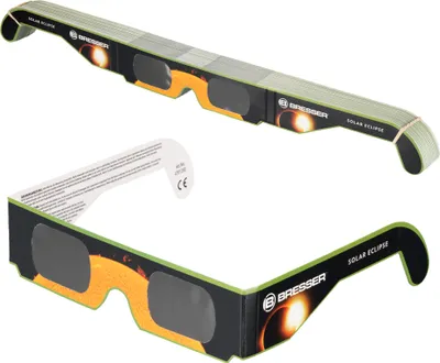 Produktbild von Bresser Sonnenfinsternis-Brille (50 Stück) zur sicheren Beobachtung der Sonne, mit hochwertiger Weißlichtfilterfolie, entspricht ISO 12312-2:2020